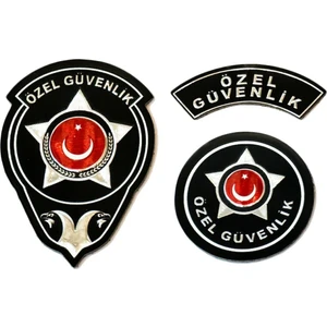 Silyon Askeri Giyim Özel Güvenlik Göğüs Arması - Kol Arması - Özel Güvenlik Yazısı Set 3D Yeni Tip
