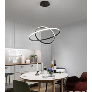 TT Aydınlatma TT300-2 Sy  Halka 2'li Mat Siyah LED Avize