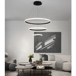 TT Aydınlatma TT300-3 Sy  Halka 3'lü Mat Siyah LED Avize