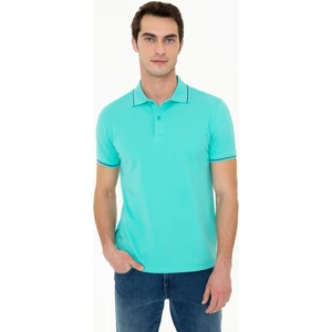 Pierre Cardin Erkek Mint Yeşili Slim Fit Polo Yaka Basic Tişört 50252448-VR090