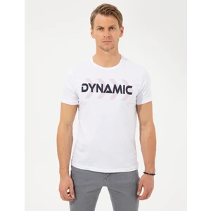 Pierre Cardin Erkek Beyaz Slim Fit Baskılı Bisiklet Yaka Tişört 50254024-VR013