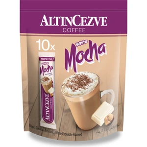 3ü1 Arada  Üçü Bir Arada White Mocha Beyaz Çikolata Aromalı 10′ Lu Paket (Tek Içimlik) -17 gr x 10 Adet