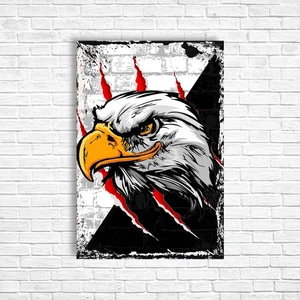 Trend Poster Siyah Beyaz Retro Ahşap Poster