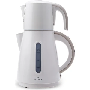 Daystar Çelik Demlikli 2 in 1 Çay Makinesi ve Su Isıtıcı Kettle Latte