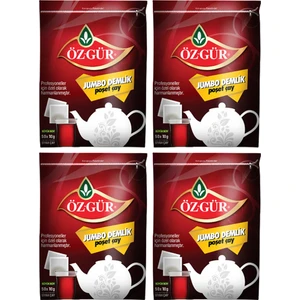 Özgür Çay Jumbo Demlik Poşet Çay 50'li x 10 gr x 4 Adet