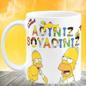 Simpsons Kişiye Özel Isimli Özel Kupa Bardak