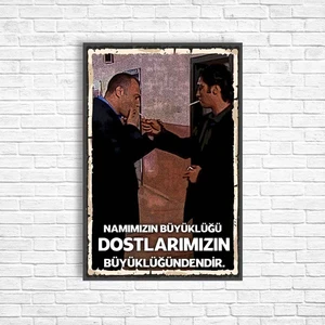 Trend Poster Kurtlar Vadisi Retro Ahşap Poster