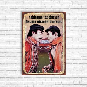 Trend Poster Şener Şen Ilyas Salman Retro Ahşap Poster