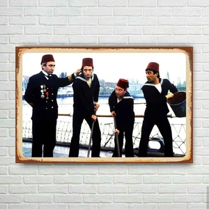 Trend Poster Yeşilçam Kemal Sunar Halit Akçatepe Retro Ahşap Poster