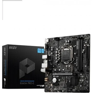 Msı B560M Pro-E Soket 1200 Ddr4 4800 (Oc) Pcı-E Gen 4 ,m.2 Usb3.2 1x 1g Lan Matx Anakart