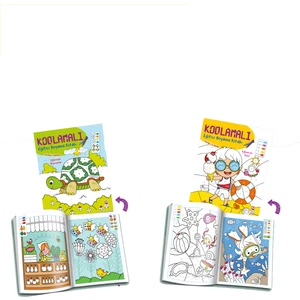 Kodlamalı Eğitici Boyama / 5-6 Yaş 1. ve 2. Seviye (2 Kitap)