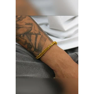 The Collection  Tilki Kuyruğu Kararmaz Gold Çelik Bileklik