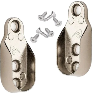 Gardrop Dolap Içi Oval Askı Aparatı Flanş (2 Adet)+ 6 Adet Vida