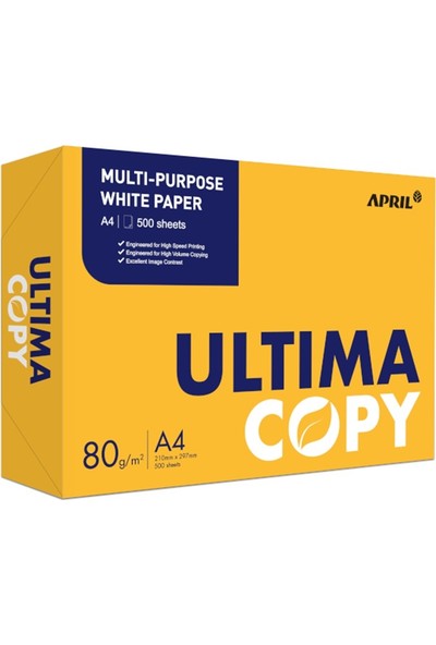 April Ultima Copy A4 Fotokopi Kağıdı 80 gr 5'li Kutu 2500 Yaprak
