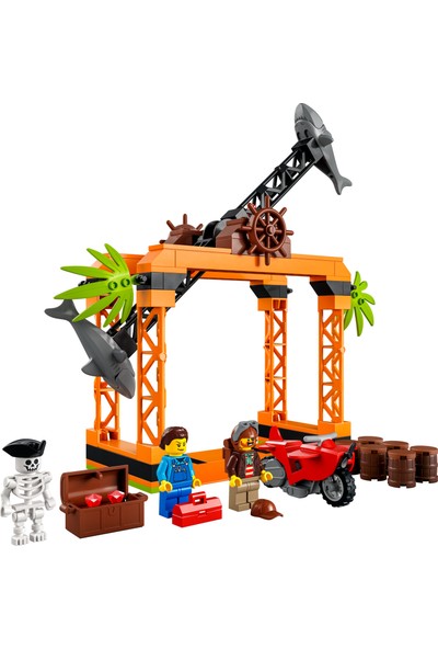 LEGO® City Köpek Balığı Saldırısı Gösteri Yarışması 60342 - 5 Yaş ve Üzeri Çocuklar Için Stuntz Oyuncağı Yapım Seti (122 Parça)