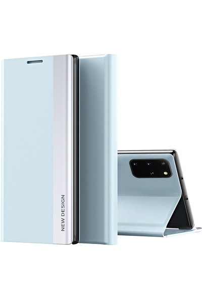 Sunsky Samsung Galaxy A23 4g Açık Mavi Için Yan Ektrojent Deri Kasa