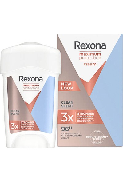 Rexona Maximum Protection Cream Clent Scent 96 Saat Etkin Koruma 45 ml