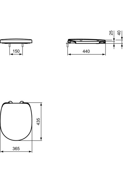 Ideal Standart Concept Klozet Kapağı Yavaş Kapanan - E791701