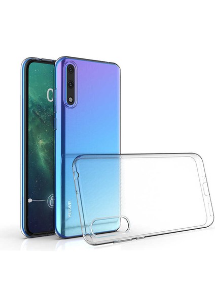 Huawei P Smart S (Y8P) Uyumlu Kılıf Case, Soft, Transparent, Şeffaf Ultra Esnek Ince Silikon