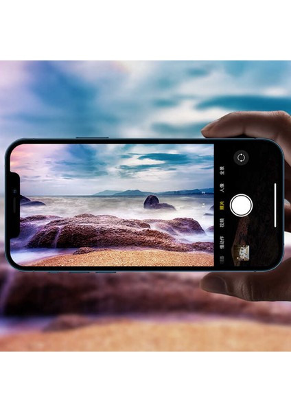 Apple iPhone 13 Pro Max Uyumlu Kamera Lens Koruyucu Hd Kalite Çerçeveli Tempered Glass Cam