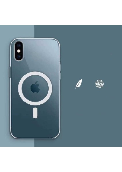 Apple iPhone Xs Uyumlu Kılıf Şeffaf Darbe Emici Magsafe Magnetik Wireless Şarj Tasarım Kapak indirimleri