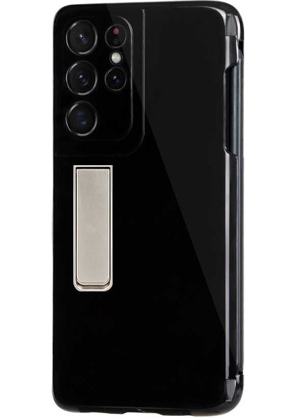 Samsung Galaxy S21 Ultra Uyumlu Kılıf Standlı Kalem Bölmeli Ultra Ince Ultra Esnek Silikon Siyah fırsatları