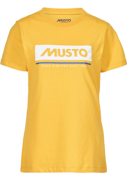 Musto W Musto Tee 2.0 Essential Yellow Kadın T-Shirt / Polo T-Shirt MUS.82330 MUS.344