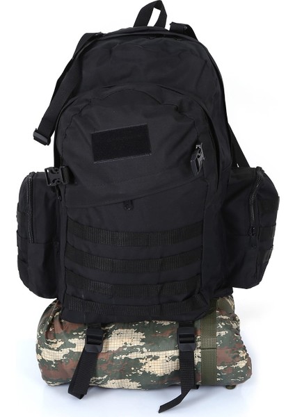 Asker Kolisi Siyah Outdoor Taktik Askeri Dağcı Çanta 75 L