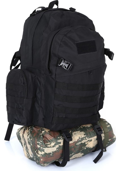 Asker Kolisi Siyah Outdoor Taktik Askeri Dağcı Çanta 75 L