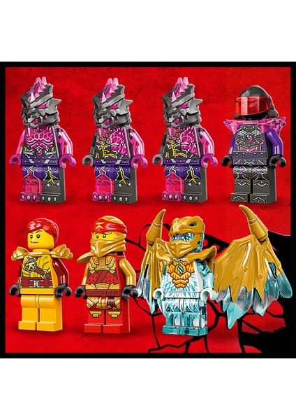 NINJAGO® Kai'nin Altın Ejderha Akıncısı 71773 - 8 Yaş ve Üzeri için bir Ninja Aracı İçeren Oyuncak Yapım Seti (624 Parça)