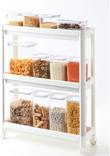 Tekerlekli Raf Ünitesi 3 Katlı Mutfak Rafı Banyo Rafı Banyo Düzenleyici Organizer fiyatları