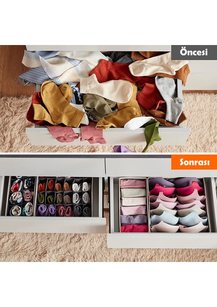 4'lü Set Çekmece Içi Düzenleyici Organizer