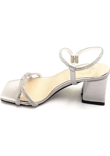 After Saten Topuklu Taşlı Kadın Ayakkabıı modelleri