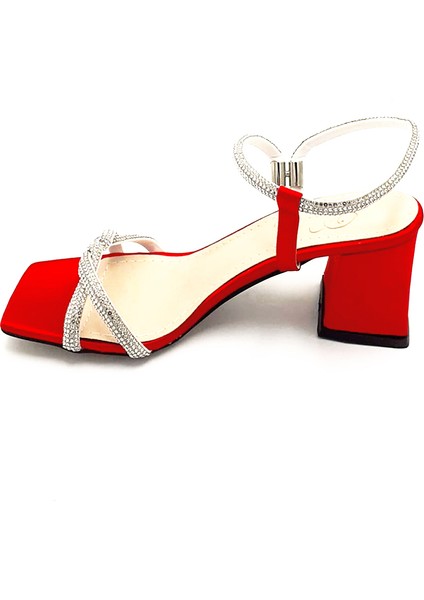 After Saten Topuklu Taşlı Kadın Ayakkabıı modelleri