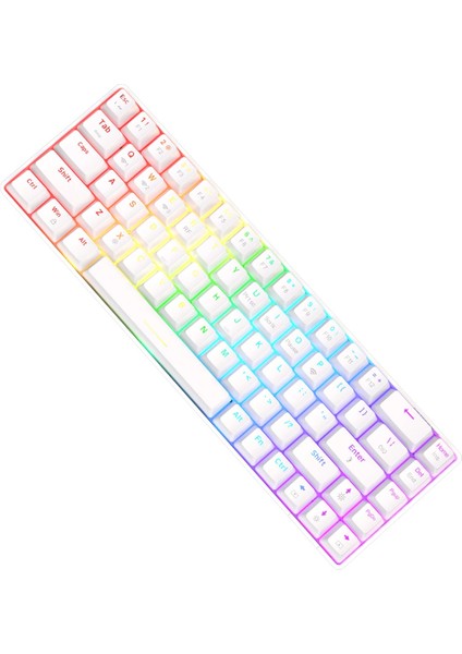 K685T %60 Kablosuz Mekanik Oyuncu Klavyesi-Rgb-Hot Swappable-Brown Switch