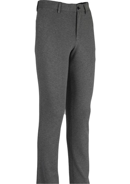 Lacivert Kendinden Desenli 6 Drop Slim Fit Pantolon