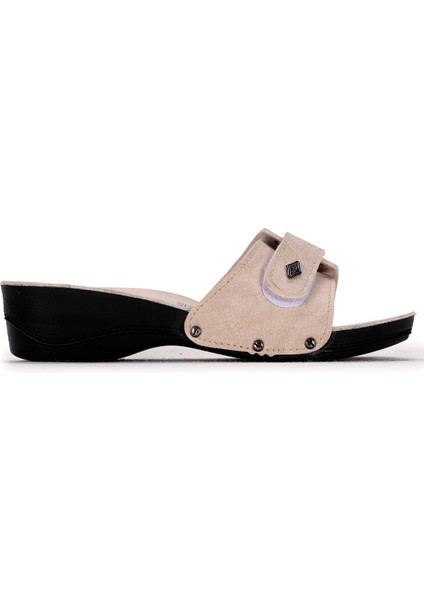 Ary 68-787 Günlük 4 cm Topuk Jelli Kadın Terlik Bej fırsatları