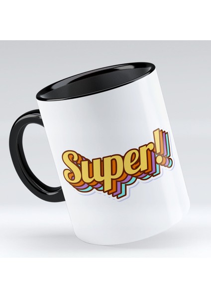 Gift Super Tasarımlı Siyah Kupa Bardak - Model 1