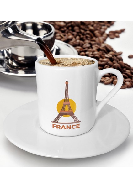 Gift France Tasarımlı Türk Kahvesi Fincanı - Model 1
