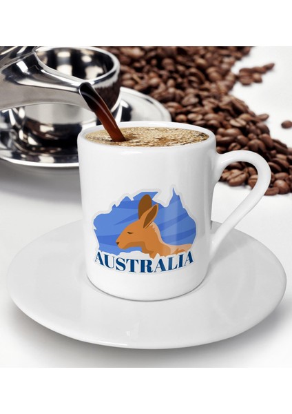 Gift Australia Tasarımlı Türk Kahvesi Fincanı - Model 1