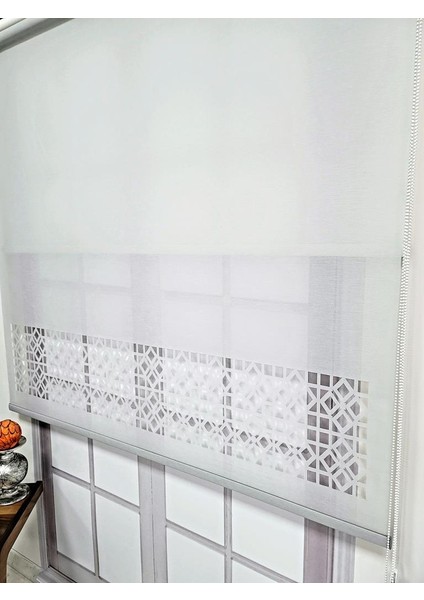 Çift Mekanizmalı Lazer Kesim Tül ve Stor Perde MLTY1002 indirimleri