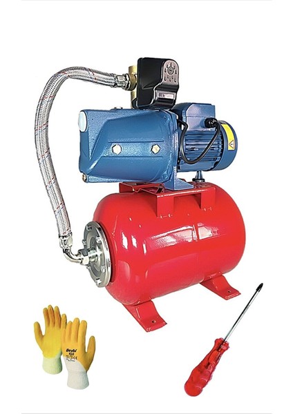1.5 Hp 1 Jet Pompalı 50 Lt Tanklı 5 Kat 5 Daireye Yeterli Paket Hidrofor 50-Ltr