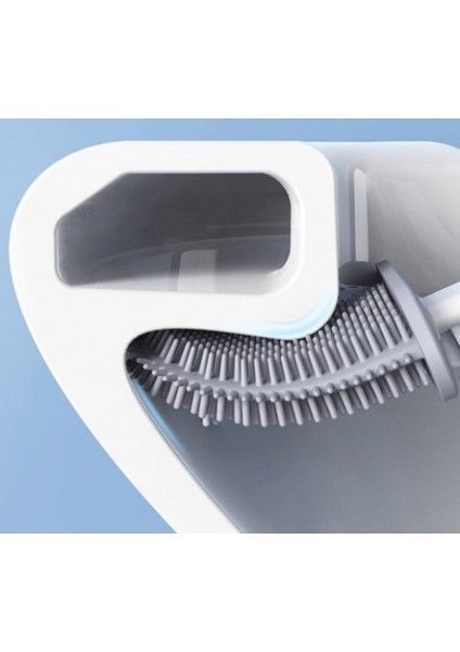 Silikon Banyo Tuvalet Klozet Temizleme Fırçası ve Tutucu ( Yeşil ) Silikon Bükülebilir Fırça Seti indirimleri