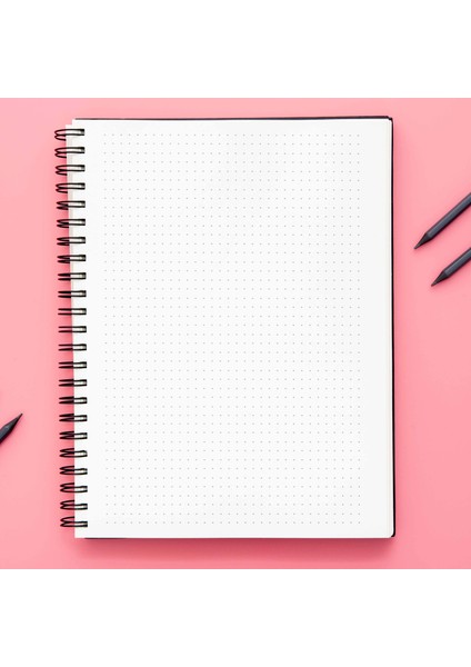 Noktalı Defter | Ikebana Serisi | 100 Sayfa | Spiralli | Sert Karton Kapak | Bullet Journal