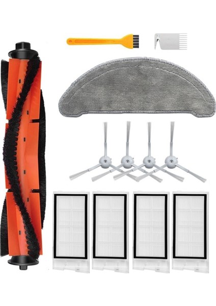 Roidmi Eve Vacuum Mop Uyumlu Yedek Fırça Filtre Mop Seti-12 Parça