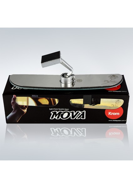 Mova Krom-6 Eğik Kollu Universal Dikiz Aynası 27X6 cm