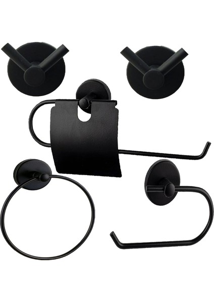 Siyah Banyo 5'li Set