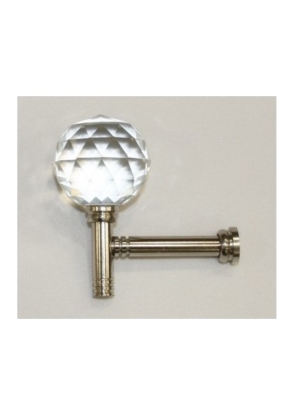 1 Adet Kristal Taşlı Gümüş Renso Fon Perde Bağlama Demiri