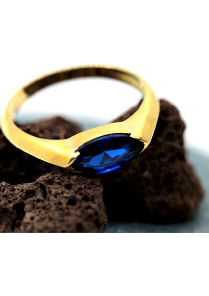 Gümüş Yüzük - Jade Safir Taşlı(1.20 Crt Nano Safir Taşlı Kadın 925 Ayar Gümüş Yüzük-Kadın Modern Tasarım Stil 925 Ayar Hediye Yüzük modelleri