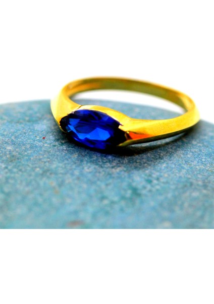 Gümüş Yüzük - Jade Safir Taşlı(1.20 Crt Nano Safir Taşlı Kadın 925 Ayar Gümüş Yüzük-Kadın Modern Tasarım Stil 925 Ayar Hediye Yüzük indirimleri